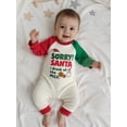 thumbnail image 6 of BemeyourBBs Christmas Baby Boy Outfit Sorry Santa I Drink All the Milk Romper Long Sleeve Letter Print Newborn Jumpsuit Xmas Clothes, 6 of 9