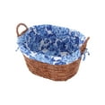 thumbnail image 4 of Pioneer Woman Small Oval Blue Floral Maize Basket, 4 of 6