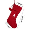 thumbnail image 3 of AuroraX Farmhouse Christmas Stockings Personalized with Initials Plush Monogrammed Knitted Xmas Hanging Stocking 16" Big Size Candy Stocking Bag for Family Christmas Decor(Red), 3 of 6