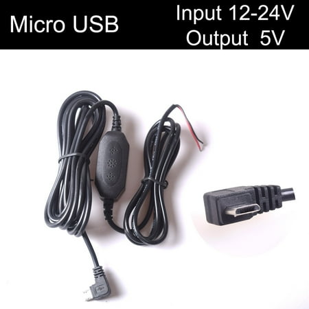 Micro Monitor Rv DC 12v 24v to 5v Car Micro USB Direct Dash Cam Hard Wired Charging Cable Step Down Power Adapter Charger for DVR GPS Tablet Phone Huawei Samsung HTC for Auto Truck Trailer Motorhome RV Camper ()
