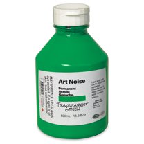 Tri-Art Art Noise Permanent Acrylic Gouache - Transparent Green, 500 ml, Bottle