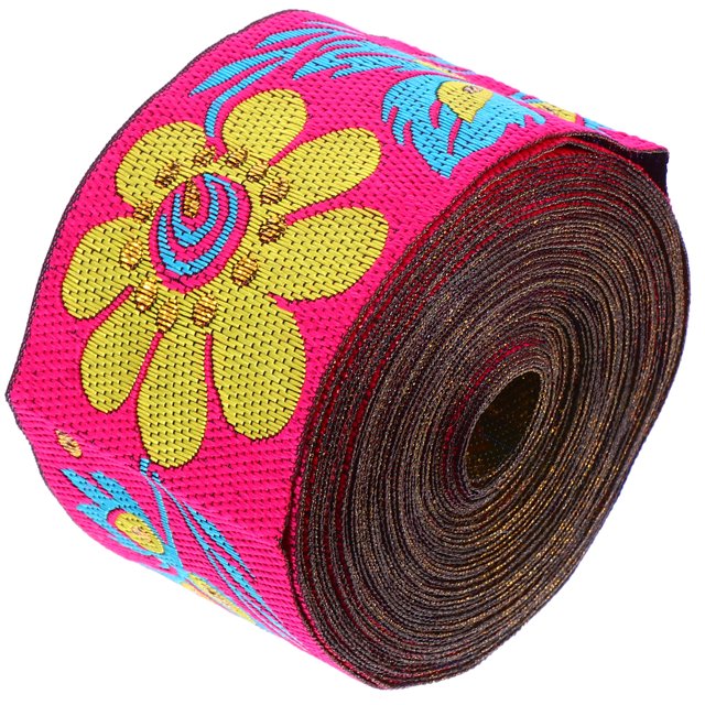 MasteelfCA Flower Jacquard Ribbon?Floral Embroidered Woven Trim Embroidery Craft Supplies