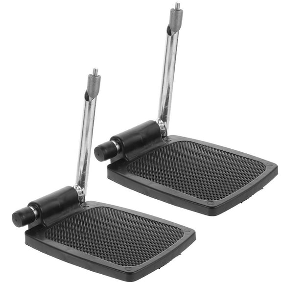 ROSENICE Foldable Black Wheelchair Legrest for Patient 1 Pair with Thicker Design