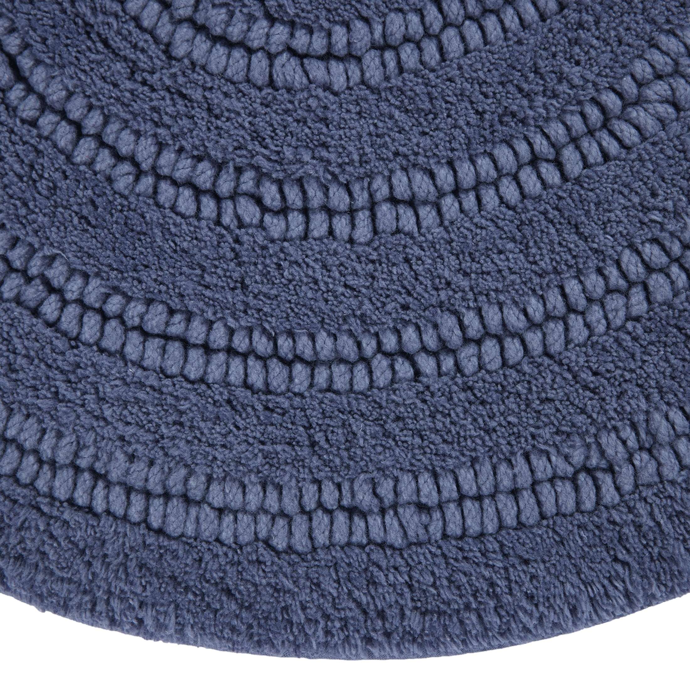 Beautiful Oval Cotton Bath Rug by Drew Barrymore, Nightshadow Blue, 20" x 34"