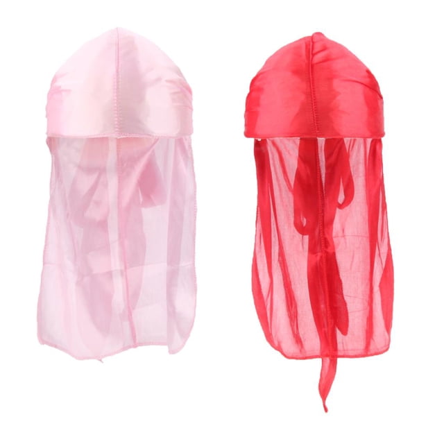 2 Piezas Bandana Turban Sunnimix Rojo + Rosa