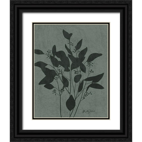Talent, Kelley 20x24 Black Ornate Wood Framed with Double Matting Museum Art Print Titled - Sage Garden Silhouette