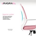 thumbnail image 2 of Silla De Oficina Ergonómica Silla De Escritorio Giratoria Rosa, 2 of 12