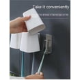 thumbnail image 6 of 304 Stainless Steel Toothbrush Holder Bathroom Non-perforated Self-adhesive Toothbrush Holder Wall Hanging Drain Rinse Cup Holder, 6 of 9