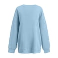 thumbnail image 4 of Oversized V Neck Long Sleeve Fleece Casual Pullover Sweatshirt for Women | Polyester Warm Autumn Layering Top, Daily Casual Weekend Outing Wear, Baggy Long Sleeve Pullover for Plus Size Women,M, 4 of 8