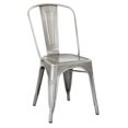 thumbnail image 1 of Bristow Armless  Metal Chair in Brushed Silver Finish 2 Pack, 1 of 6