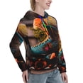 thumbnail image 6 of Lsque Classic Floral Blue Skate Shoes Pattern Casual Women's Hoodie,Hooded Sweatshirt with Kangaroo Pocket,Pullover Hoodie with Eye-catching Drawstrings-Large, 6 of 7