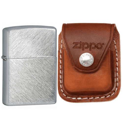 Zippo 24648 ***Extra Flints/Wick*** Herringbone Sweep Chrome Finish Lighter 