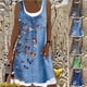 thumbnail image 2 of Women's A-Line Dress Fashion Floral Dot 3D Print Knee Length Dress Blue Sleeveless Spring Summer Casual Everyday Dress 2022S Gao Jinjia LED, 2 of 2