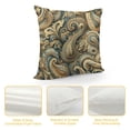 thumbnail image 4 of Orinice  Paisley Throw Pillow Cushion Cover, Traditional Pattern with Flowers Leaves with Stripes Art Print, Decorative Square Accent Pillow Case,  White, 4 of 5