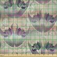 thumbnail image 2 of Ambesonne Floral Fabric by the Yard Upholstery, Traditional Tulip Blossom, 3 Yards, Peach Plum Seafoam, 2 of 5