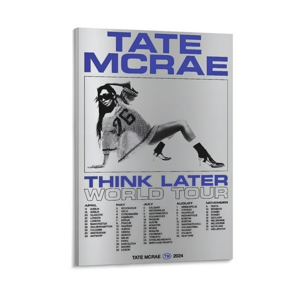 Tate McRae THINK LATER Poster 14 Canvas Wall Art Prints Poster Gifts Photo Picture Painting Posters Room Decor Home Decorative 12x18inch(30x45cm)