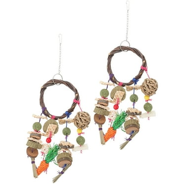 2Pcs Household Hamster Toys Hanging Chinchilla Toys Interesting Rabbit Chew Toys Chinchilla Accessory