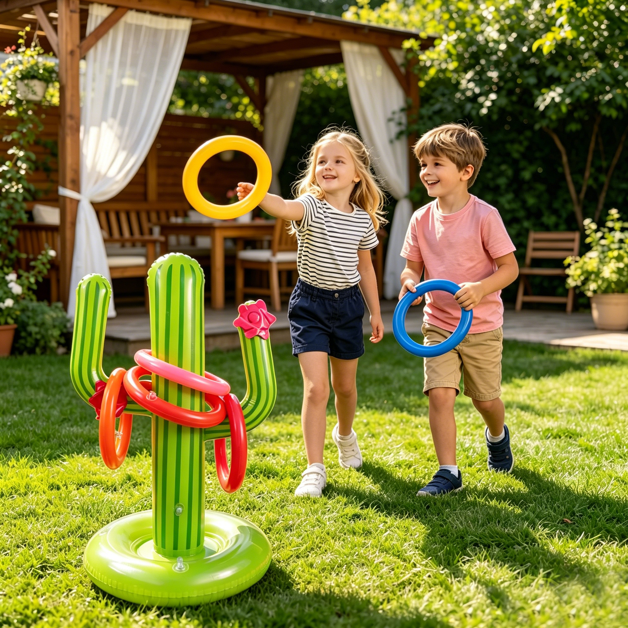 KOPPOP Floating Pool Basketball Hoop & Ring Toss Set photo 5