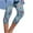 Blue D, variant on VERUGU Capris Pants for Women Spring Summer Casual Comfortable Elastic Waist Printed Cropped Pants Blue M