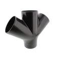 thumbnail image 4 of DCT Woodworking 3-Way Dust Collection Junction 4” Inch Hose Coupler Y Fitting, 4 of 7