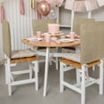 thumbnail image 3 of Brown Farmhouse Chair Back Covers, Farmhouse Solid Color Country Line Texture Removable Chair Covers for Dining Chairs Set of 4, Washable Chairs Slipcovers Back Seat Protector for Wedding 19"x20", 3 of 9