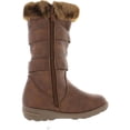 thumbnail image 2 of Lucky Top Youth-1K Children Girl's Low Heel Double Buckle Knee High Snow Boots, 2 of 4