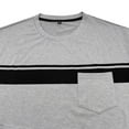 thumbnail image 7 of Rhuody Short Sleeve mens t shirt Round Neck Tee Pullover Striped Printed Lightweight Tops Clothes Light Gray S, 7 of 7