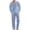 Light Blue, variant on Men's 2 Piece Cotton Linen Sets Casual Long Sleeve Henley Shirts Yoga Pants Set Beach Cuban Outfits White XL