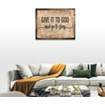thumbnail image 4 of Large Give It to God and Go to Sleep Sign for BedroomCanvas Wall Art Christian Farmhouse Bedroom Sign Pictures Wall Decor Painting Print Modern Home Artworks Framed for Living Room Bathroom 12"x16", 4 of 7
