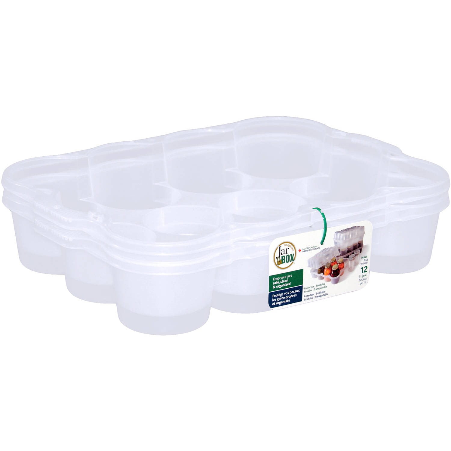 Jarbox Canning Storage Quart Glass Jars Mason Ball Food Container