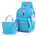 thumbnail image 1 of uds. Conjuntos de mochilas con estampado de corazones, mochila escolar primaria con lazo, mochila de viaje, bolso de hombro, mochila para niñas JFHHH pequeña, 1 of 5
