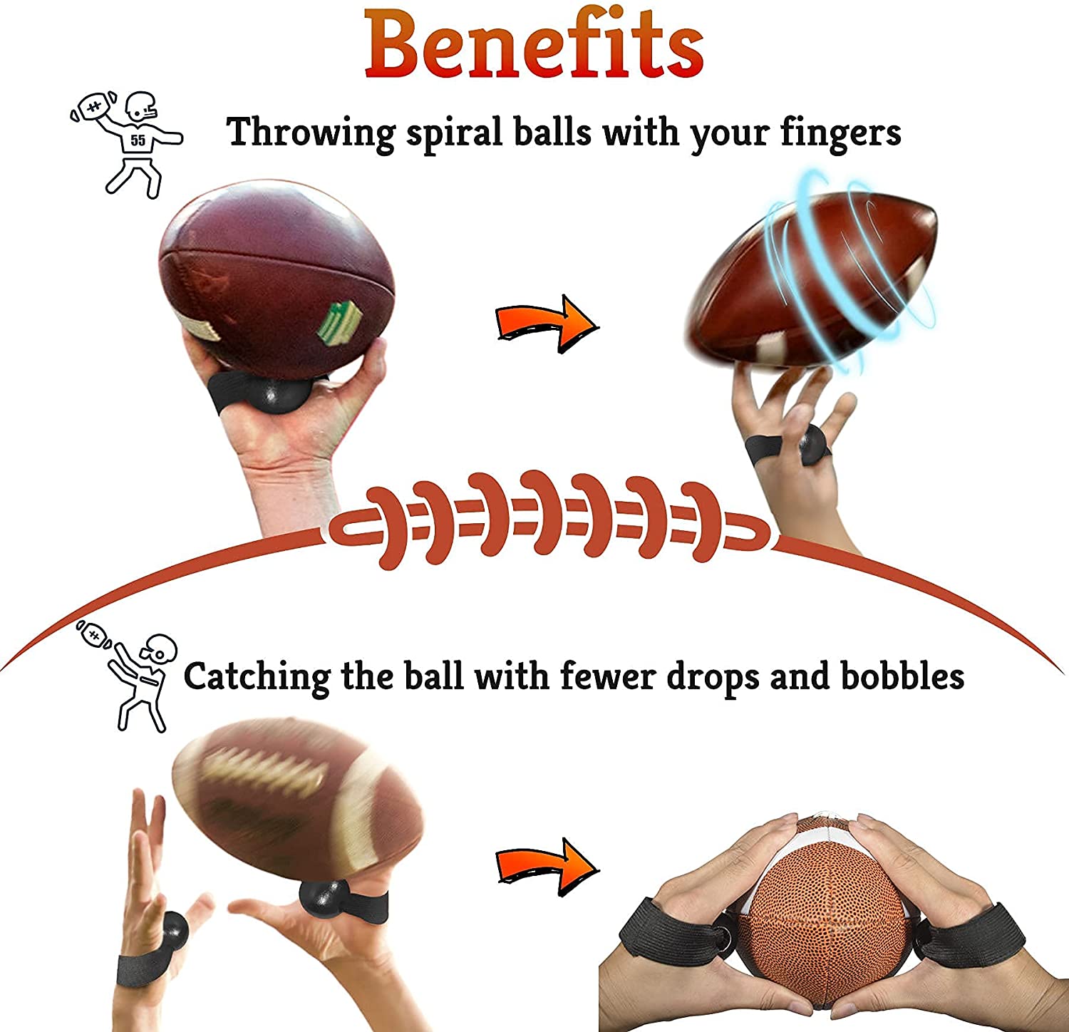 Football Training Aids Football Training Equipment For Kids And Youth Football Catching Trainer Walmart Com