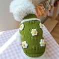 thumbnail image 4 of Small Pet Dog Sweater Winter Coat Dog Flowers Sweater Clothes Puppy Cat Doggie Chihuahuas Sweater Warm Fleece Winter Coats for Small Dogs, 4 of 9