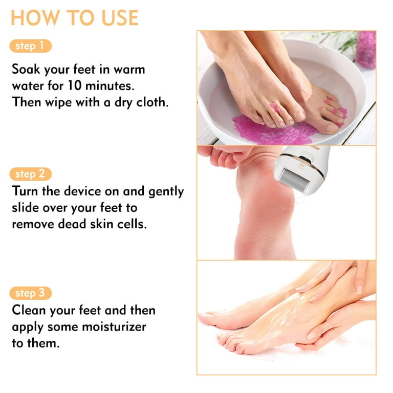 Vacto Upgraded Electric Foot Callus Remover with Vacuum 14-in-1  Rechargeable Foot Scrubber Dead Skin Remover, Waterproof Foot File Pedicure  Kit Tools