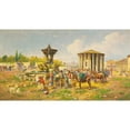 thumbnail image 2 of Pietro Barucci 18x12 Black Ornate Wood Framed Double Matted Museum Art Print Titled - The Temple of Vesta, Rome, 2 of 5
