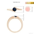 thumbnail image 4 of Angara Natural 0.6 Ct. Blue Sapphire Solitaire Ring in 14K Rose Gold for Women (Ring Size: 3), 4 of 9