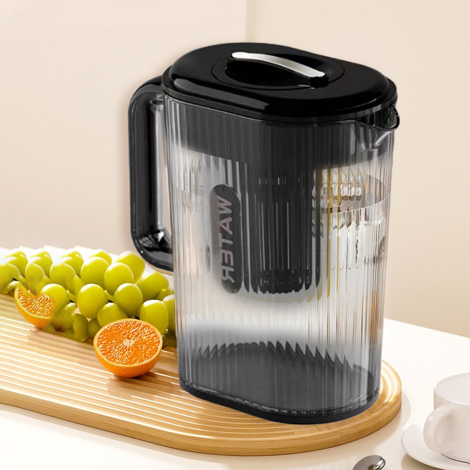 Summer Savings Clearance! RFUGUG Glass Pitcher,Glass Water Pitcher with Lid,Iced Tea Pitcher for Fridge,for Juice, Coffee, Milk, Cold or Hot Beverages, Gift for Men and Women