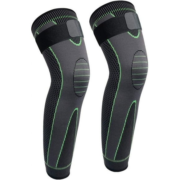 Full Leg Sleeves Long Compression Leg Sleeve Knee Sleeves Protect Leg, for Man Women Basketball, Arthritis Cycling Sport Football, Reduce Varicose Veins and Swelling of Legs(Pair)