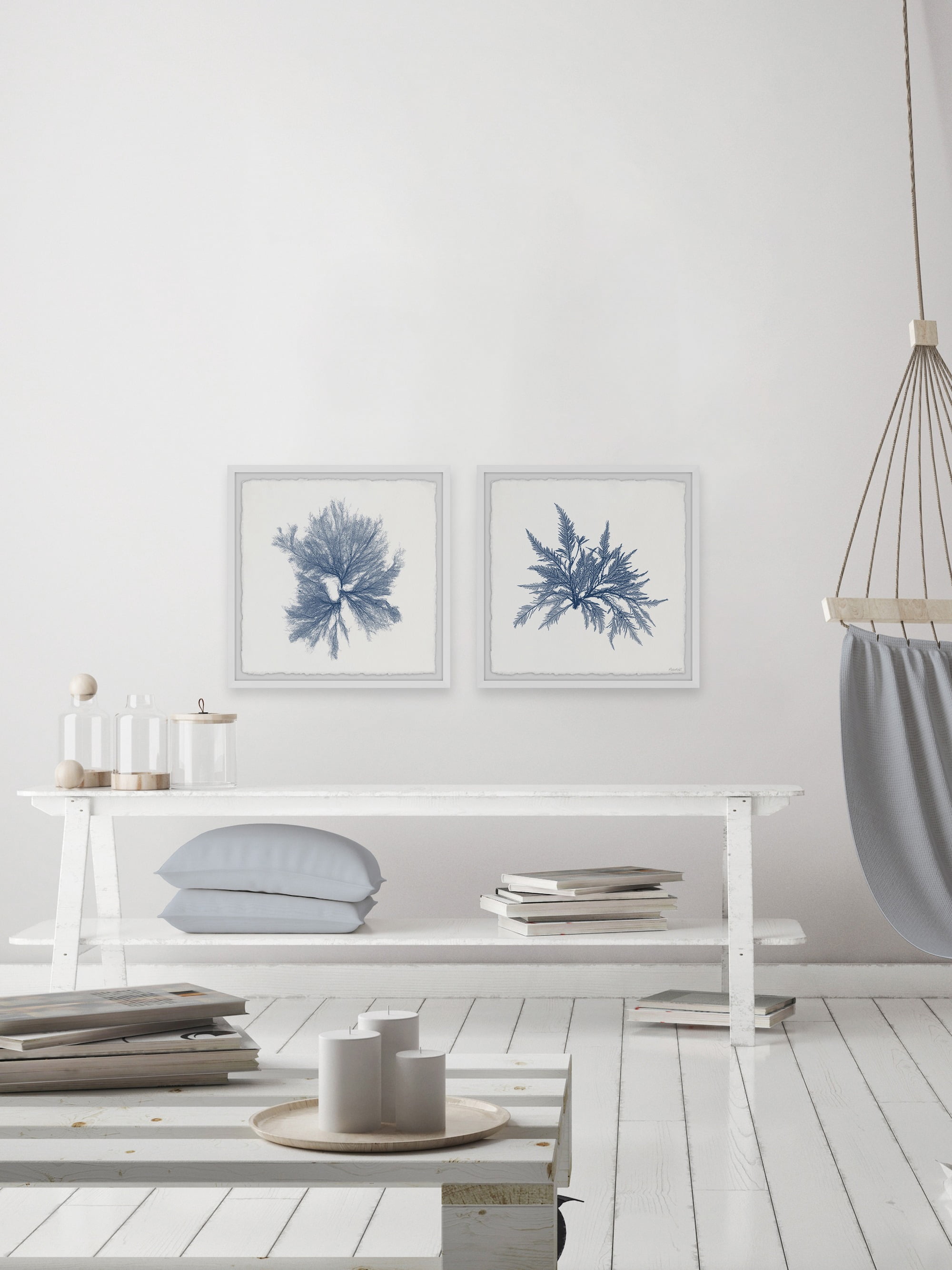 Marmont Hill Navy Sea Weed VI Diptych