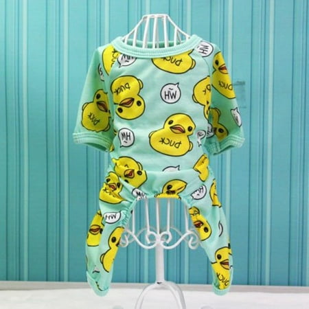 

Goory Cats Yellow Duck Breathable Jacket Cute Autumn Clothing Pajamas Fashion Four-legged Winter Pullover Green XL