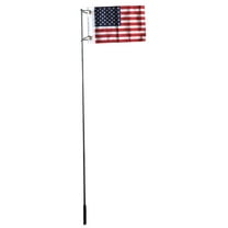 American US Flag Countries Flags with Handheld Flagpole Telescopic Stainless Steel Pole with Snap Clips