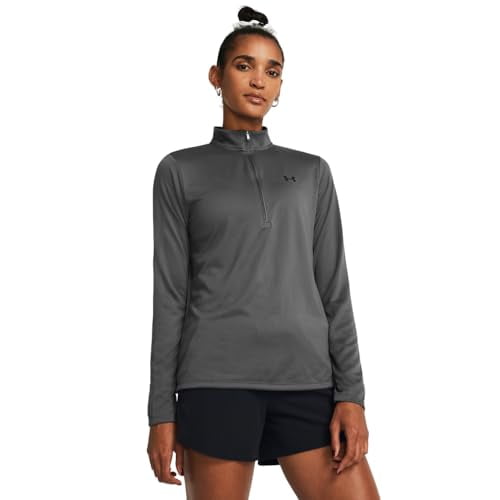 Remera Under Armour Tech para Mujer con Media Cierre Negra Talle S