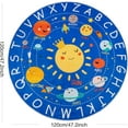 thumbnail image 2 of Round ABC Kids Rug,4 Ft Soft Circle Alphabet Playroom Rug,Washable Non-Slip Solar System Kids Play Rug,Space Educational Rug Kids Carpet for Classroom Playroom Bedroom Kids Room Decor, 2 of 14