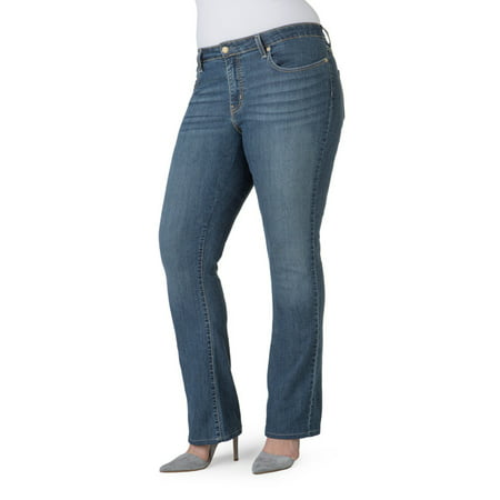Women's Plus Modern Boot Cut Jeans - Walmart.com