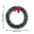 thumbnail image 2 of Wreaths and Garland Christmas Wreath Christmas Bowknot Green Madder Wreath Hotel Store Window Layout Decoration Pendants, 2 of 2