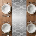 thumbnail image 6 of Morocco Black Table Runner - 60 Inch Long, Kitchen Dining Table Runner Dresser Scarves, Classic Geometric Abstract Gradient Farmhouse Decor for Coffee Tables Wedding Party Banquet, 6 of 8