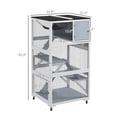 thumbnail image 3 of Catio Outdoor Cat Enclosure - Wheeled Cat House with Hammock, Fir Wood, Gray, 3 of 9