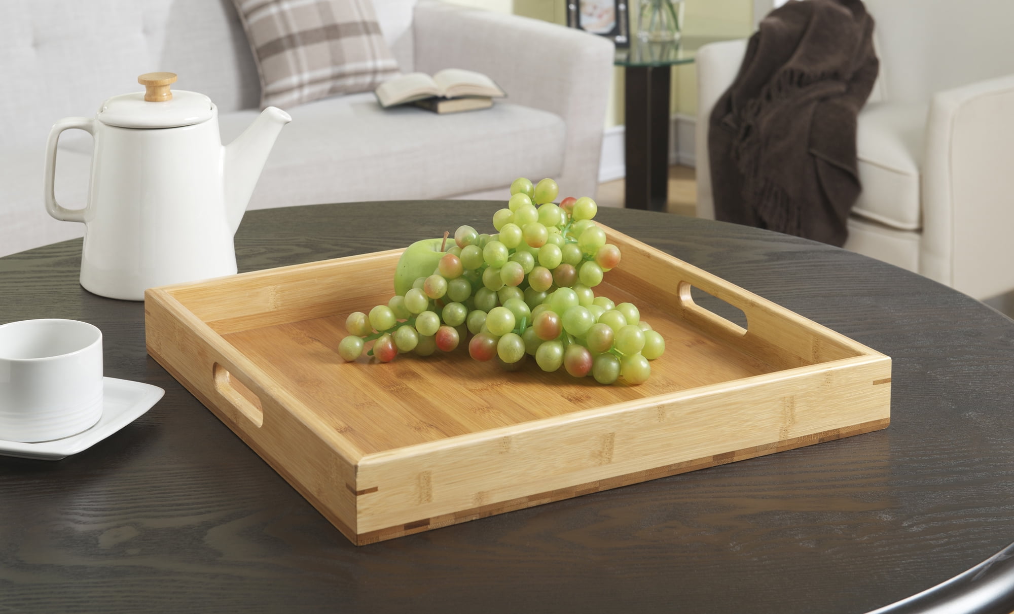 Convenience Concepts Palm Beach Collection Wood Serving Tray - Bamboo ...