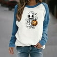thumbnail image 1 of Wpawbk Chandail en Molleton Imprimé Halloween pour Femmes Col Rond Manches Longues Surdimensionné Doux Confortable Élégant, pour Femmes, Automne Printemps Hiver, Décontracté Rendez-Vous Fête Travail Maison Vacances, Mode Attrayante, 1 of 5
