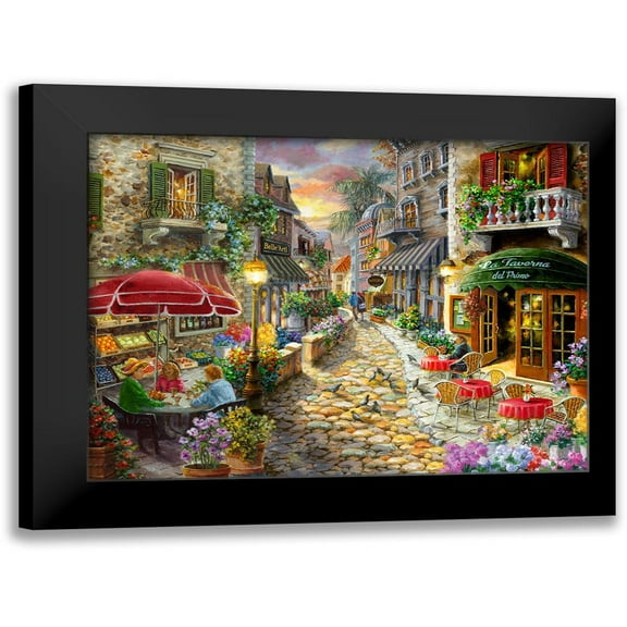 Early Evening in Avola 14x12 Black Modern Framed Museum Art Print Titled - Boehme, Nicky